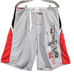 Coors Light Men's Board Shorts Trunks Gray Size Small Drawstrings